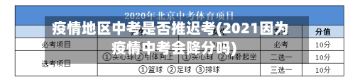 疫情地区中考是否推迟考(2021因为疫情中考会降分吗)-第1张图片
