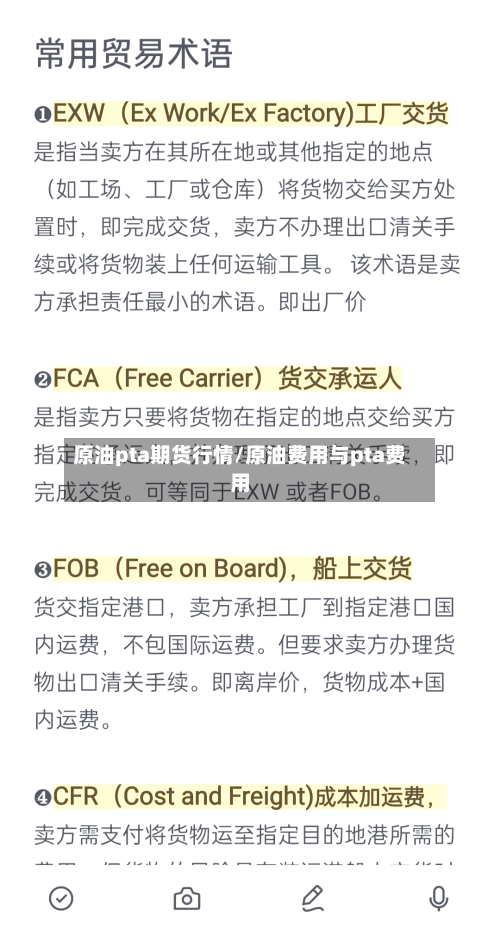 原油pta期货行情/原油费用与pta费用-第1张图片
