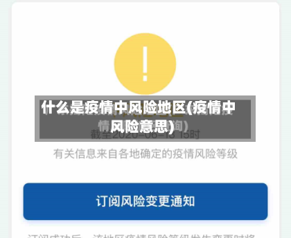 什么是疫情中风险地区(疫情中风险意思)-第2张图片