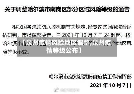 【泉州疫情风险地区调整,泉州疫情等级公布】-第1张图片