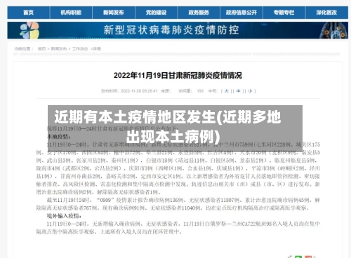 近期有本土疫情地区发生(近期多地出现本土病例)-第2张图片