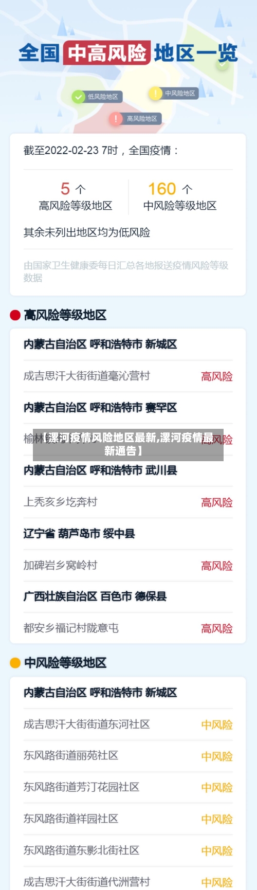 【漯河疫情风险地区最新,漯河疫情最新通告】-第1张图片
