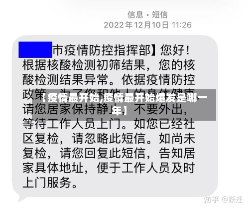 【疫情最开始,疫情最开始爆发是哪一年】-第2张图片