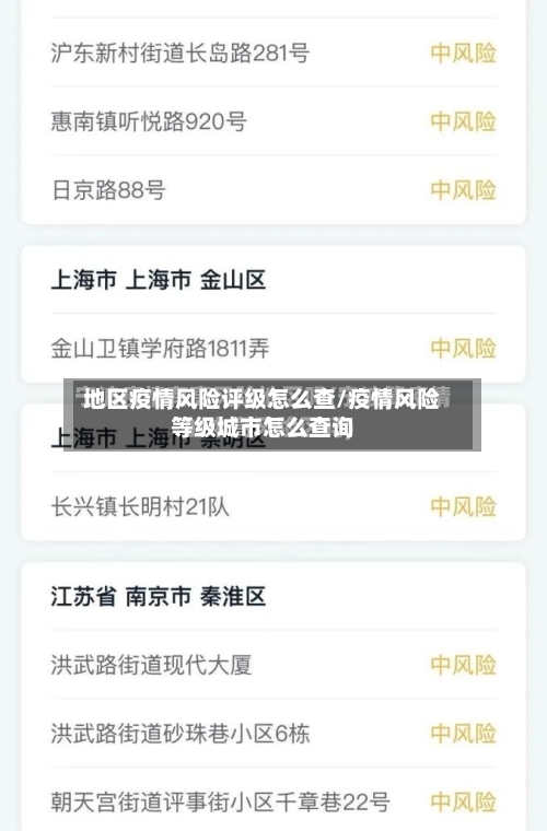 地区疫情风险评级怎么查/疫情风险等级城市怎么查询-第2张图片