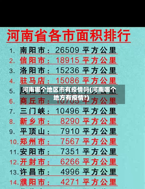 河南哪个地区市有疫情吗(河南哪个地方有疫情?)-第2张图片