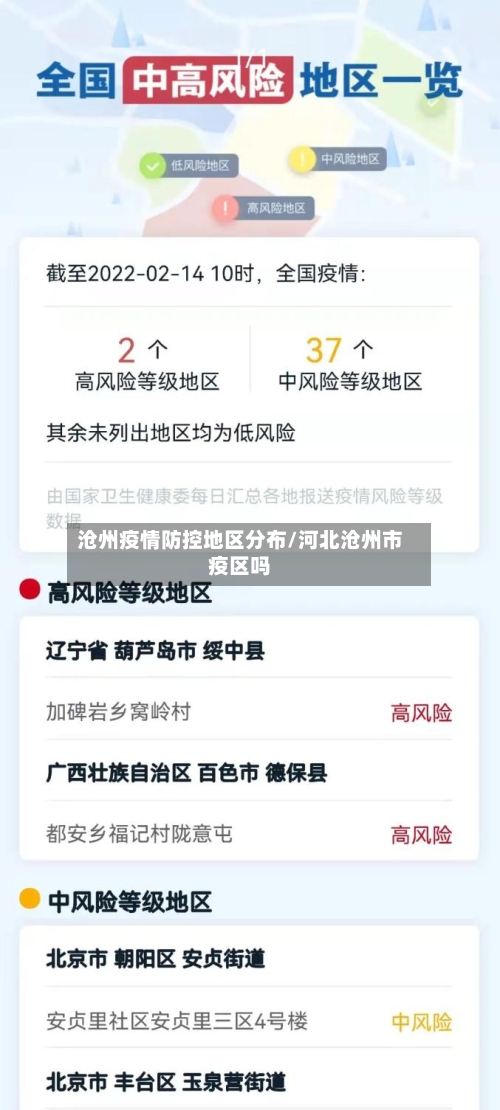 沧州疫情防控地区分布/河北沧州市疫区吗-第1张图片