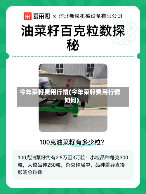 今年菜籽费用行情(今年菜籽费用行情如何)-第2张图片