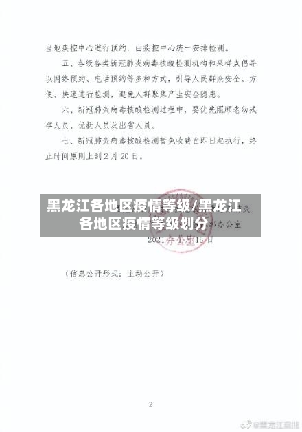 黑龙江各地区疫情等级/黑龙江各地区疫情等级划分-第2张图片