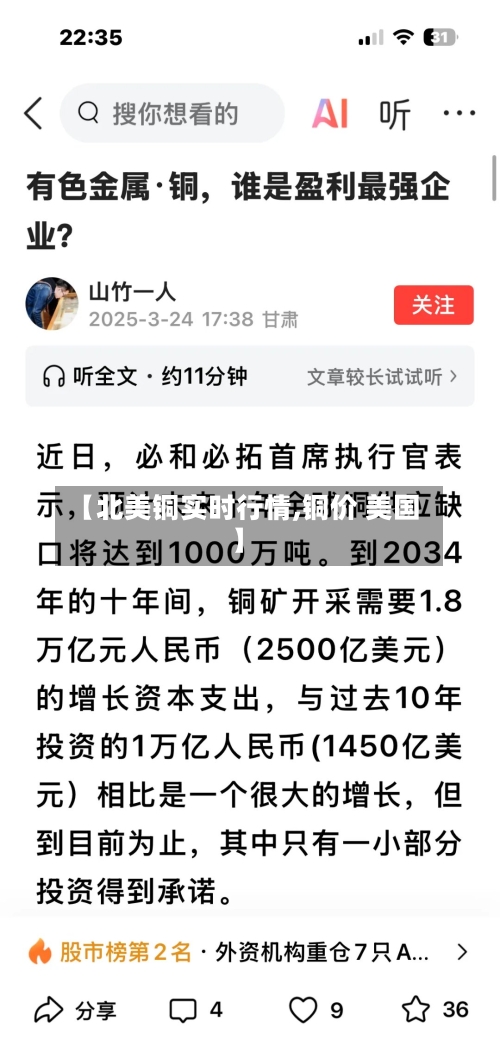 【北美铜实时行情,铜价 美国】-第3张图片