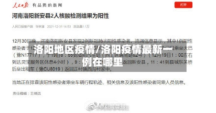 洛阳地区疫情/洛阳疫情最新一例在哪里-第2张图片