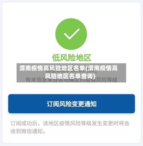 渭南疫情高风险地区名单(渭南疫情高风险地区名单查询)-第1张图片